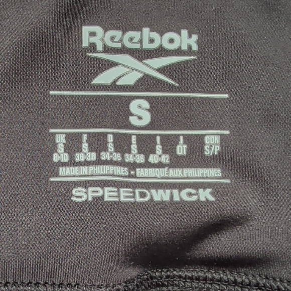 Reebok Black High-Waist Active Leggings with Subtle Animal Texture - Picture 6 of 6